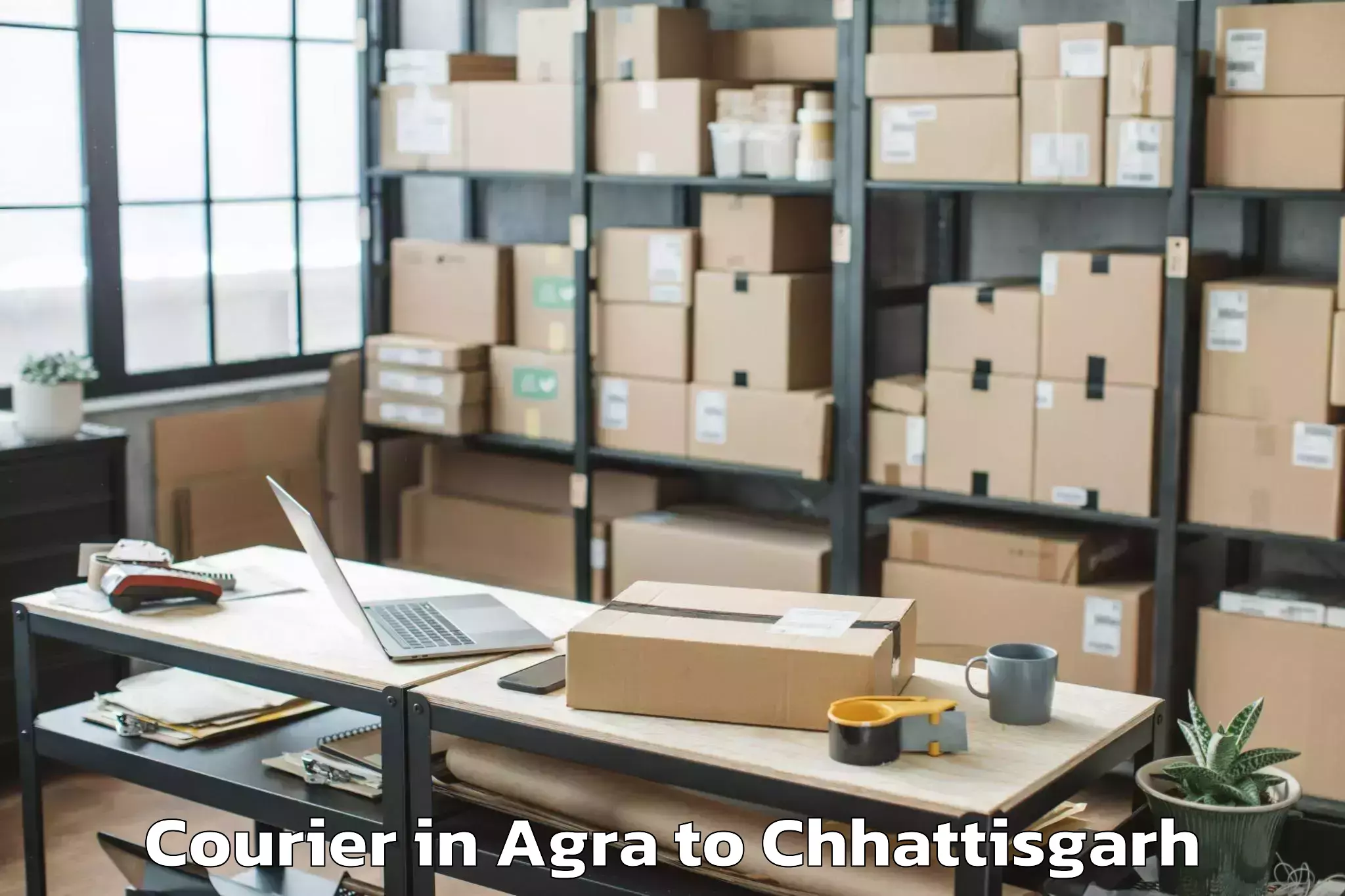 Easy Agra to Katghora Courier Booking